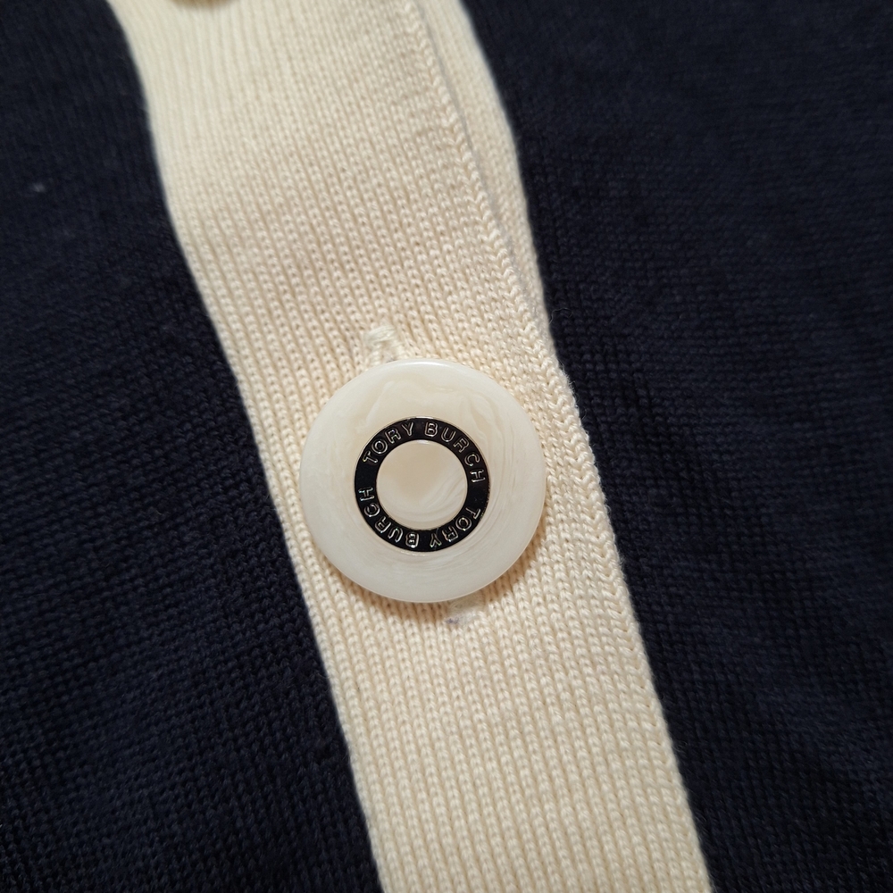 Tory Burch Simone Cardigan Navy SOLD - Picture 6 of 8